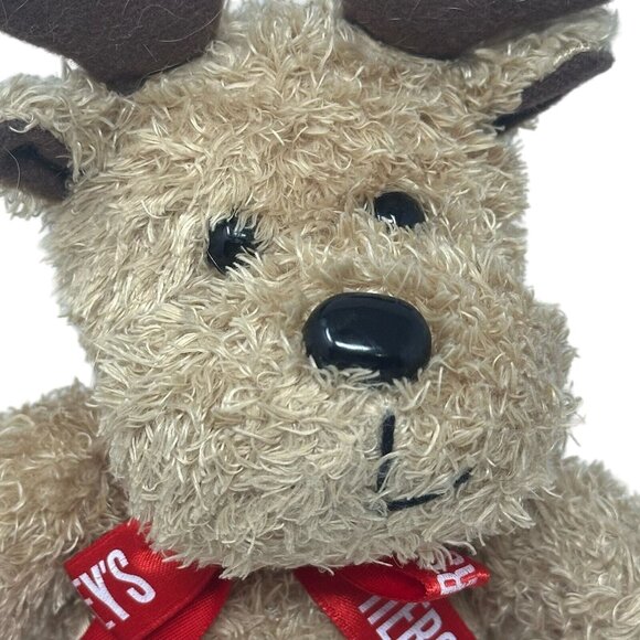 Galerie Hershey Plush Bear Moose Chocolate Promo Gift 7 Inch Red Logo Ribbon - Picture 6 of 14